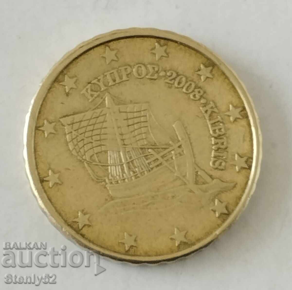 Auction  2 euro Cyprus 2018 and 10 ¢ 2008
