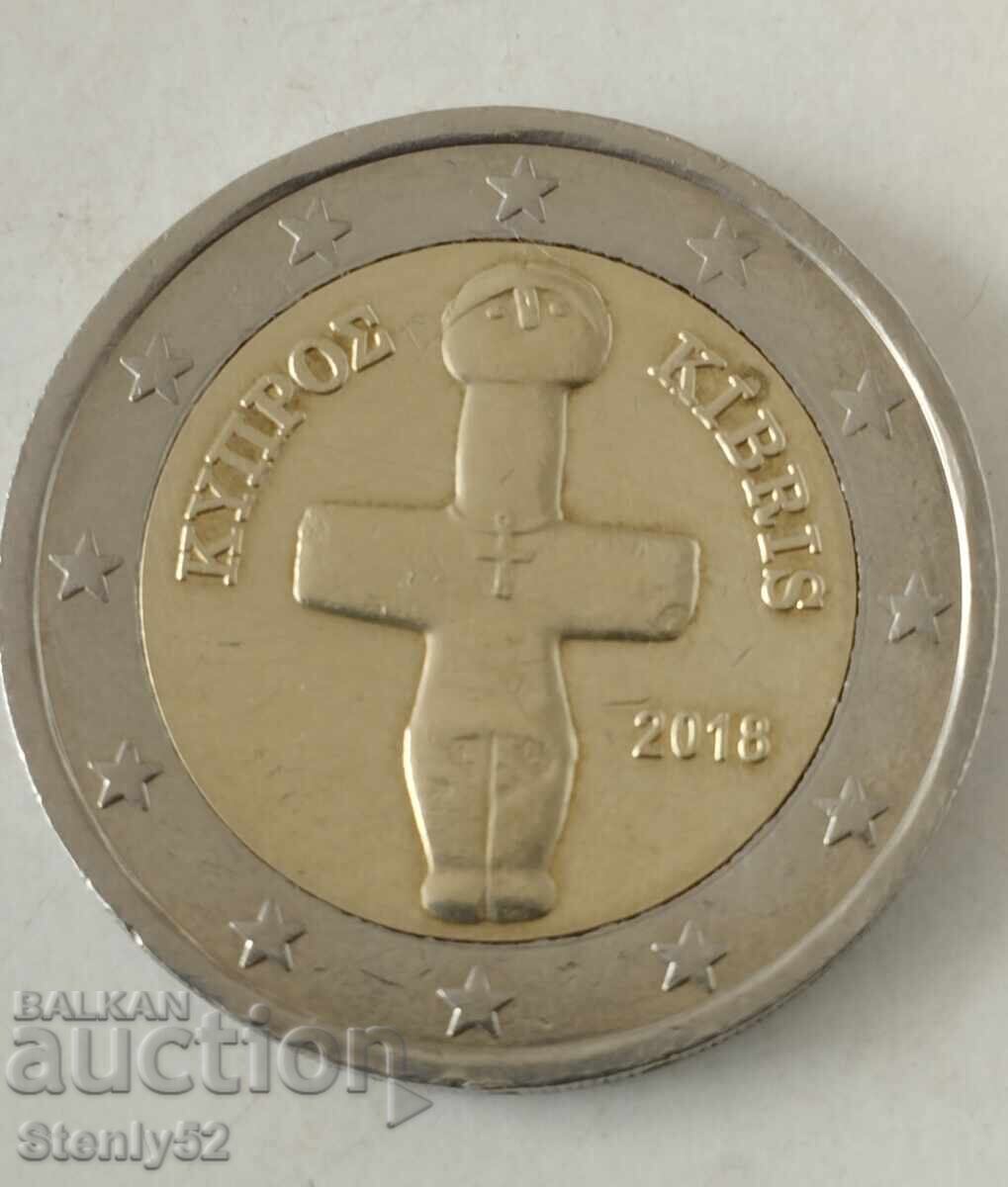 2 euro Cyprus 2018 and 10 ¢ 2008