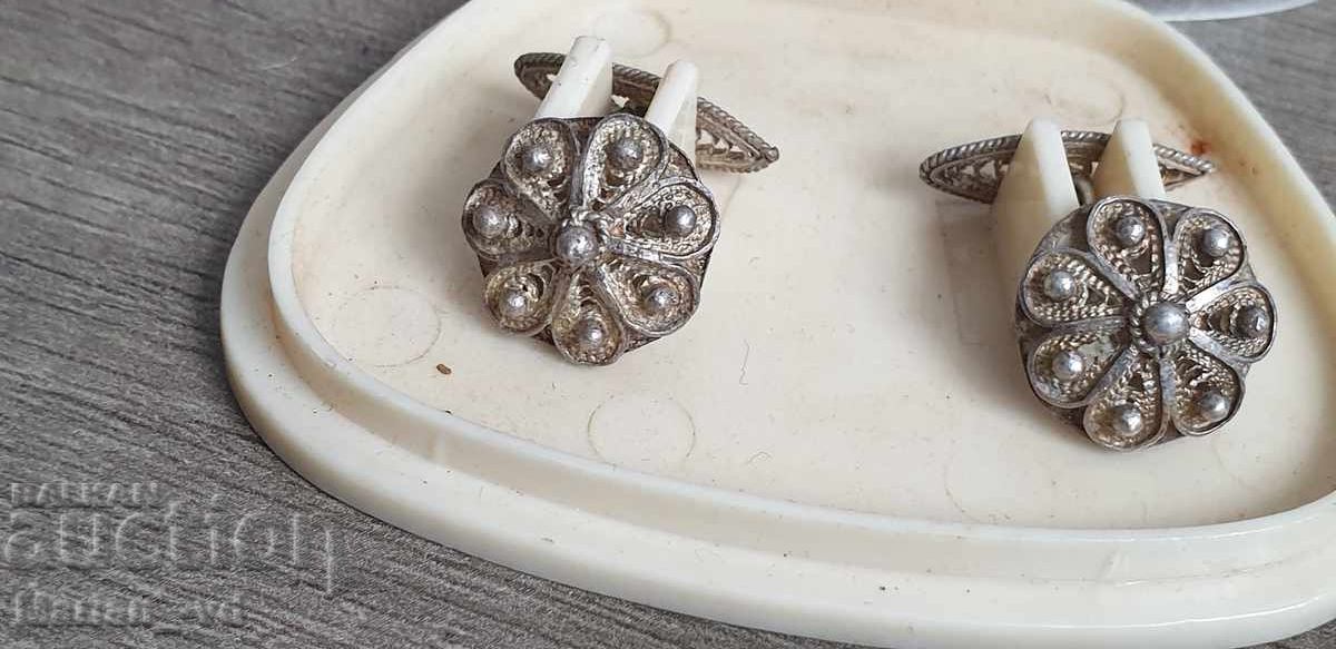 Аукцион Стари сребърни филигранни бутонели, ръкавели