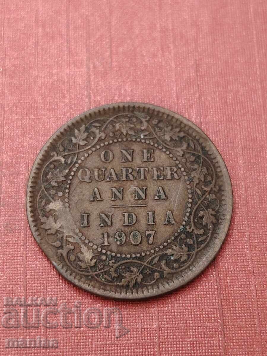 1/4 Anna 1907 India