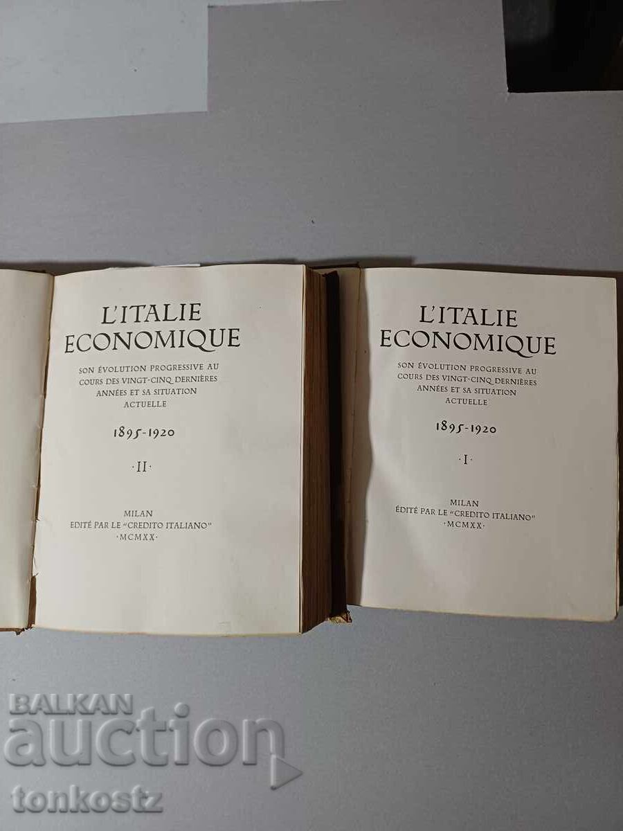 2 τόμοι οικονομία Ιταλία 1920 με τιμή € 50.00 | 97.79 BGN