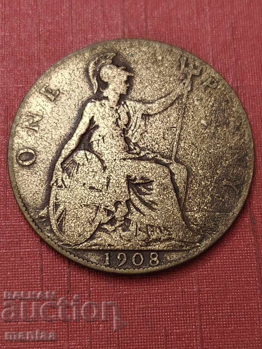 1 Penny 1908 cu preț € 5.00 | 9.78 BGN