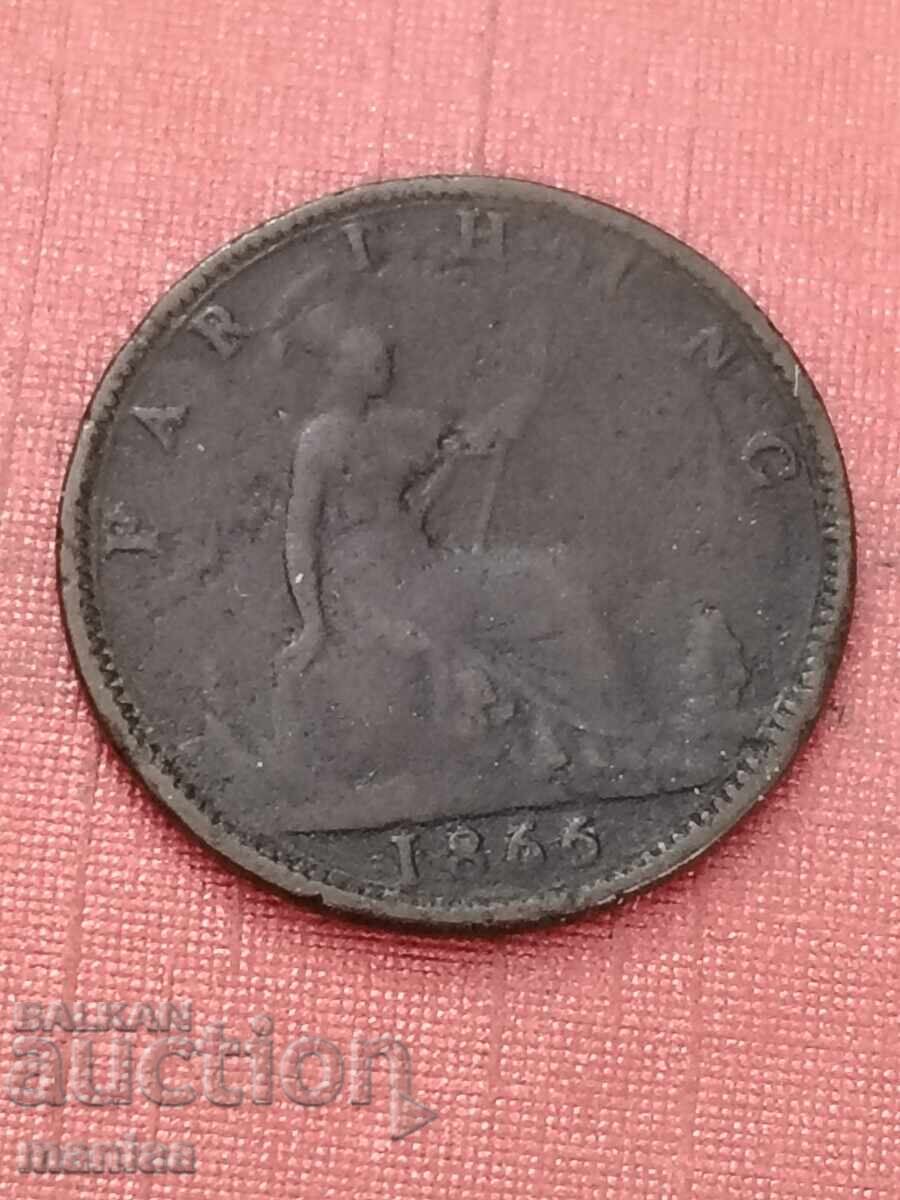 1 farthing 1865 with price € 20.00 | 39.12 BGN