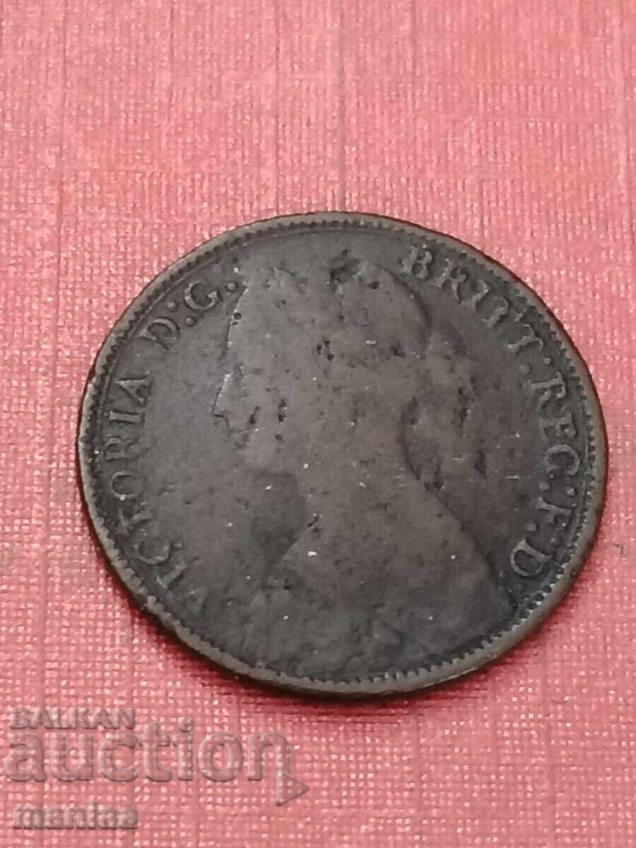 Auction  1 farthing 1865
