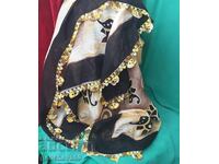 Square Turkish headscarf with needle lace