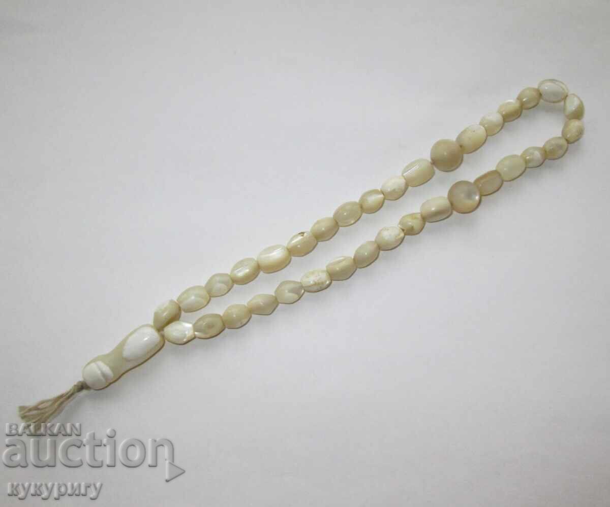 Стара седефена броеница 33 зърна седеф