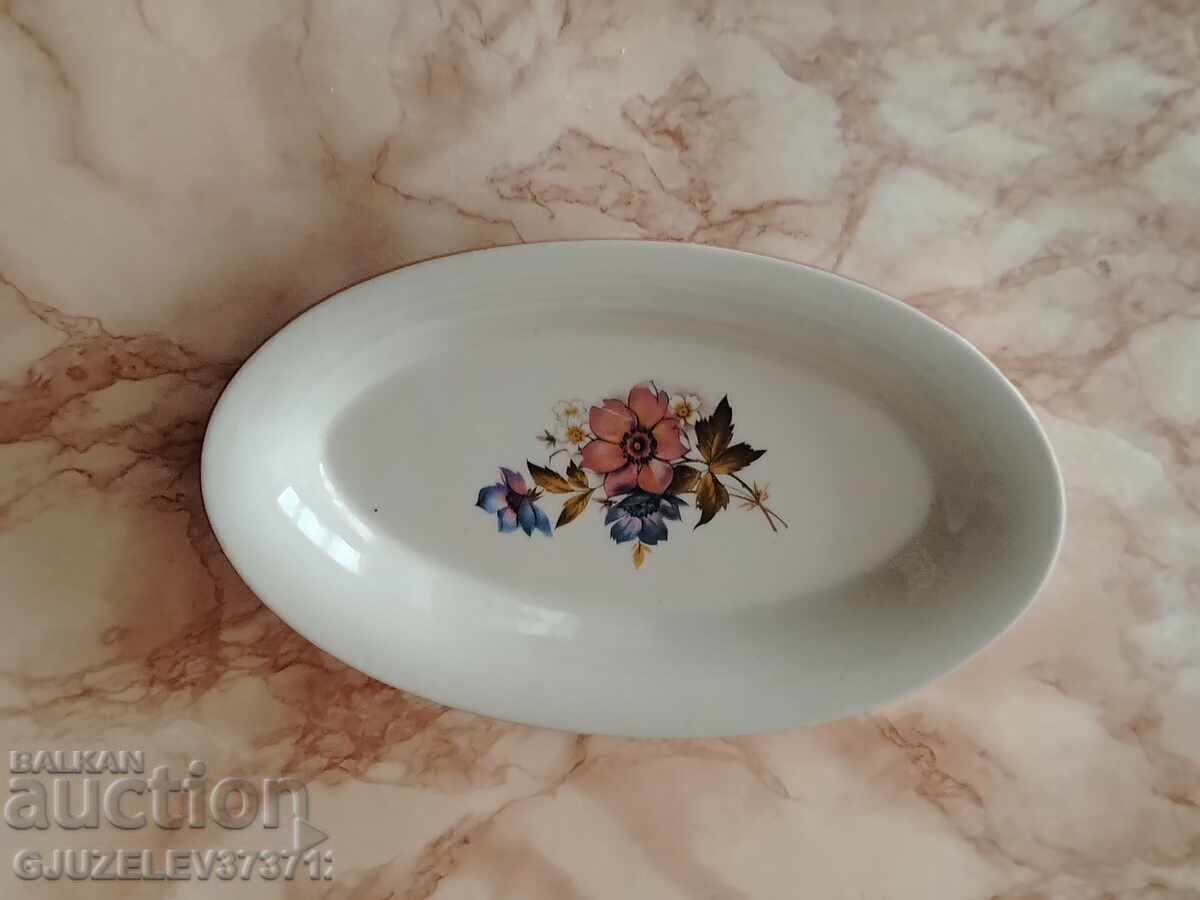 Set de masă bulgăresc din porțelan alb cu flori și - 5