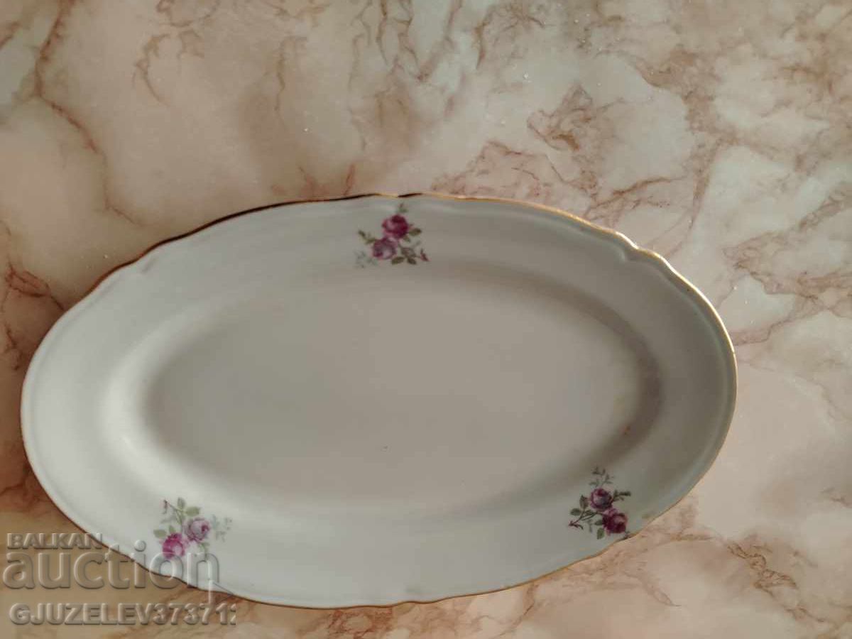 Livrarea Set de masă bulgăresc din porțelan alb cu flori și