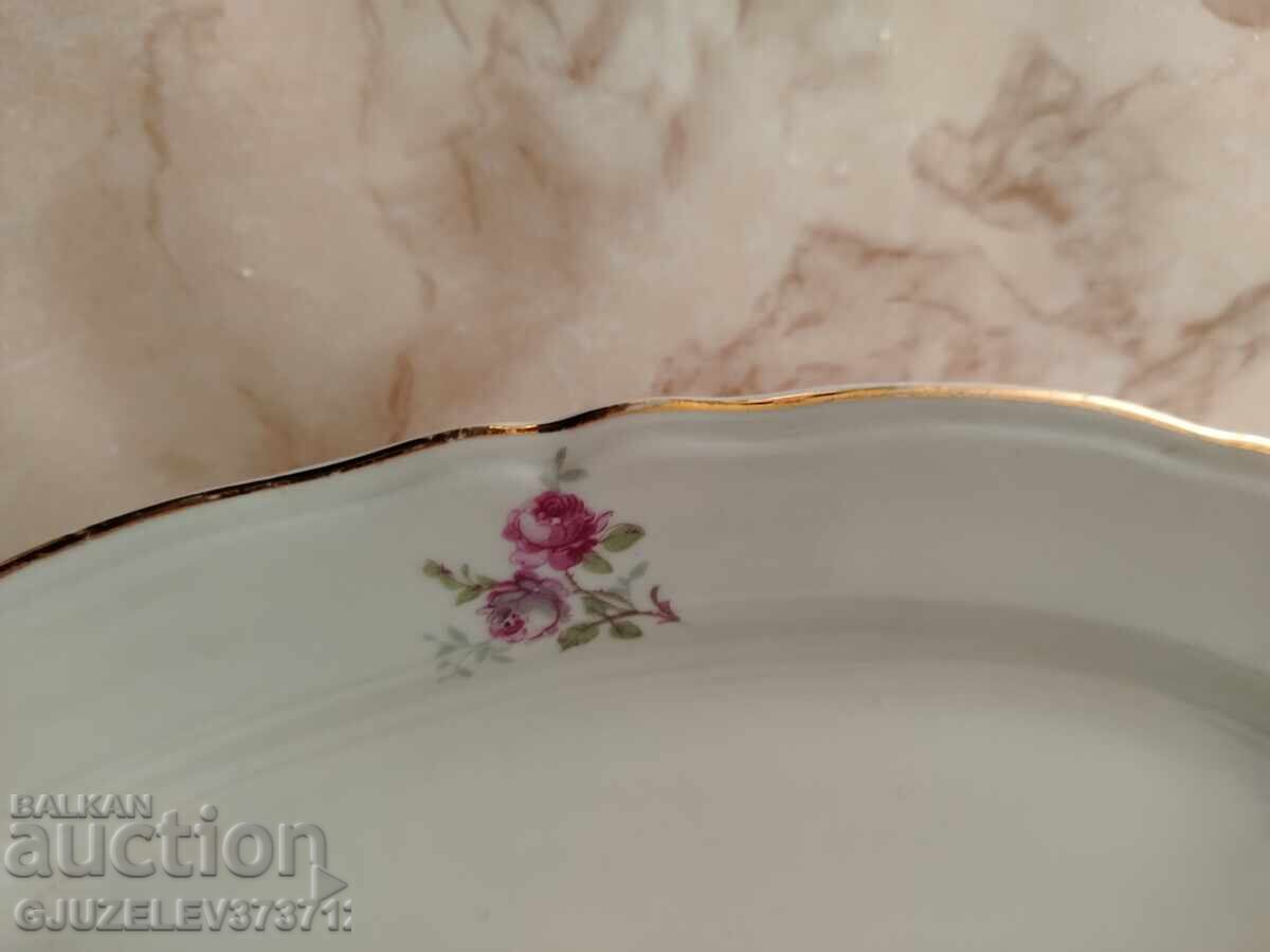 Set de masă bulgăresc din porțelan alb cu flori și - 5