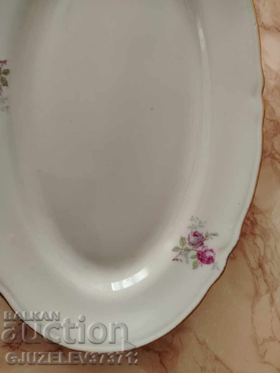 Set de masă bulgăresc din porțelan alb cu flori și - 6