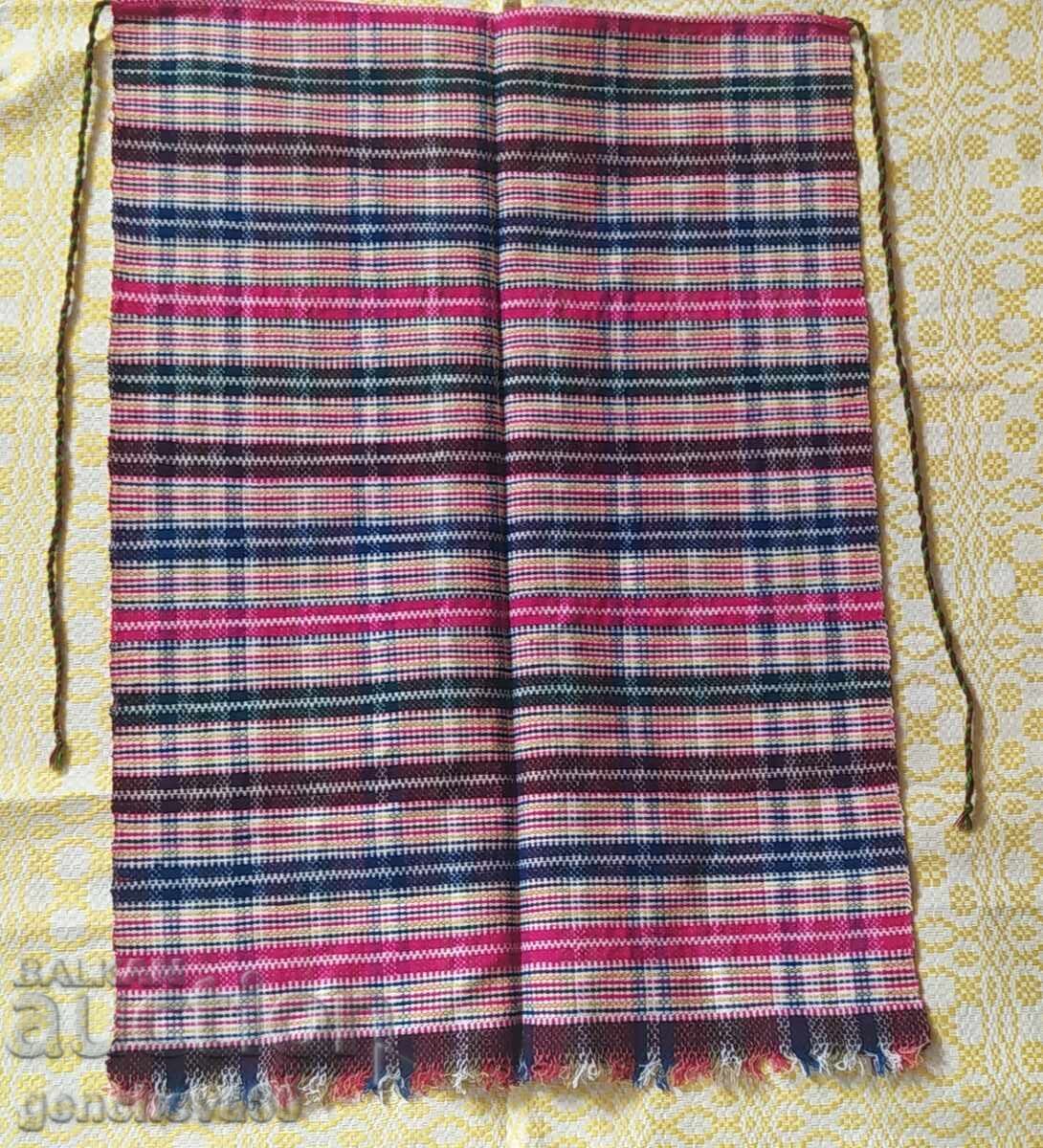 Șorț țesut colorat din zestre