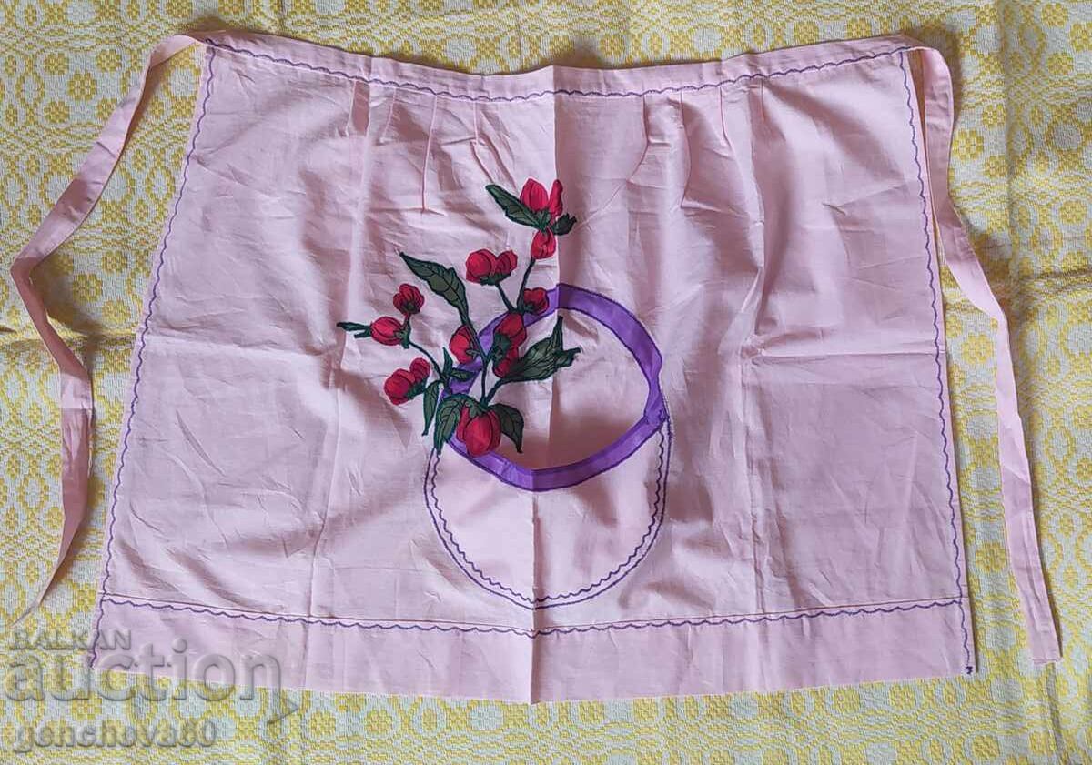 19-ti vek Rŭchno shita rozova pamuchna kukhnenska prestilka