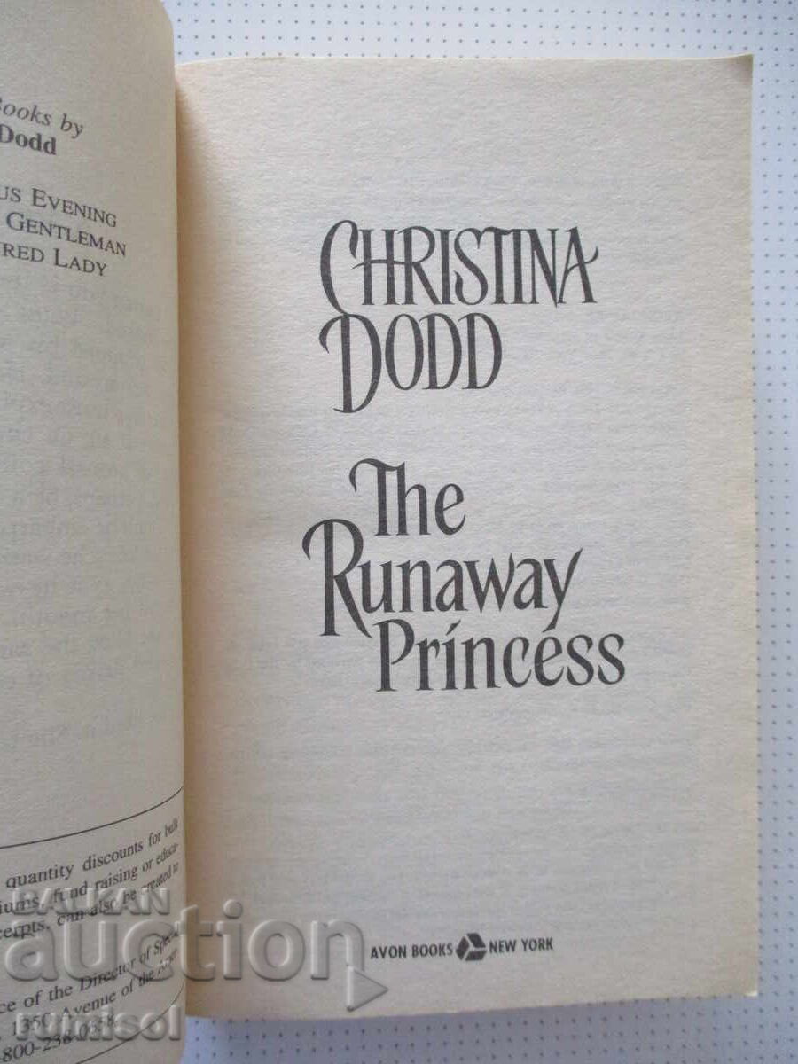 Auction  The Runaway Princess - Christina Dodd