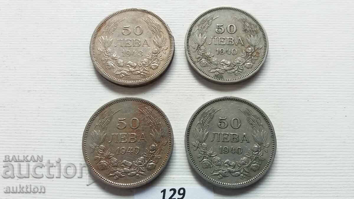Livrarea 50 LEVA 1940 ȘI 1943 - 4 BUCĂȚI