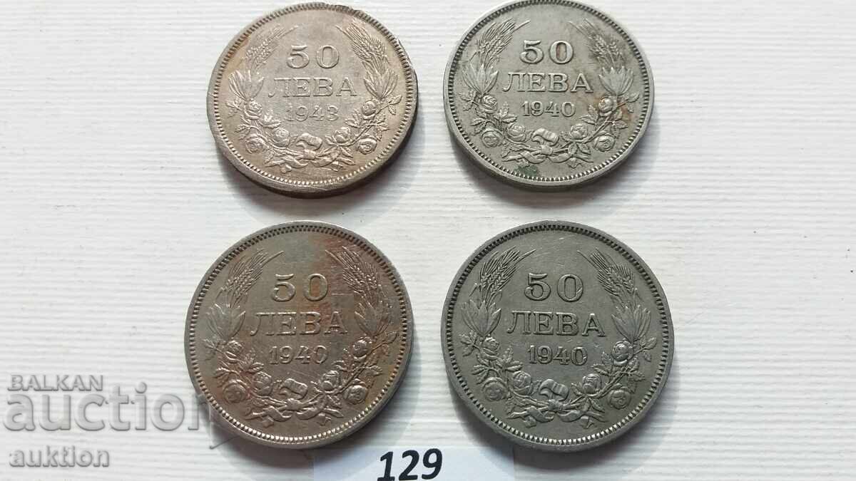 50 LEVA 1940 ȘI 1943 - 4 BUCĂȚI