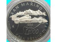 San Marino 1989 1000 lire argint 835 PROOF