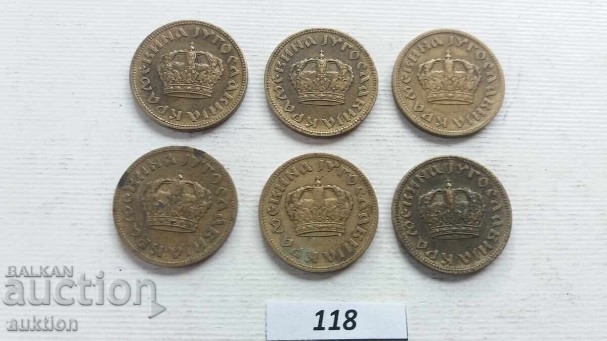 1 dinar 1938, 6 bucăți - 6