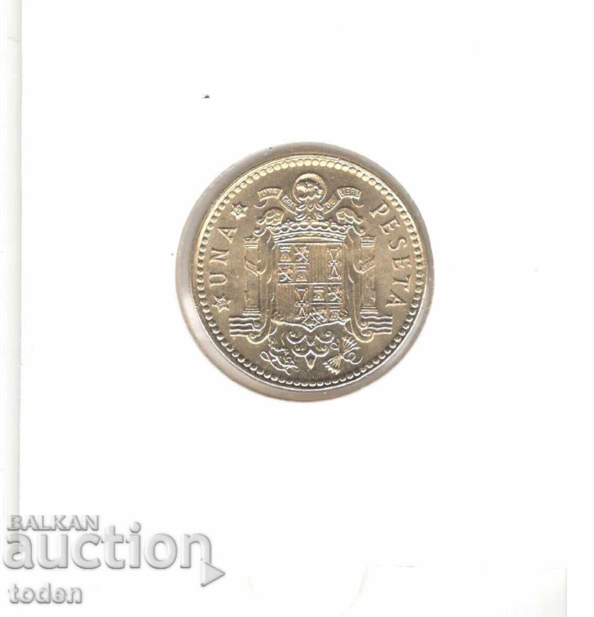 Licitație Spania-1 Pesetă-1975 (1980) -KM# 806-Juan Carlos I