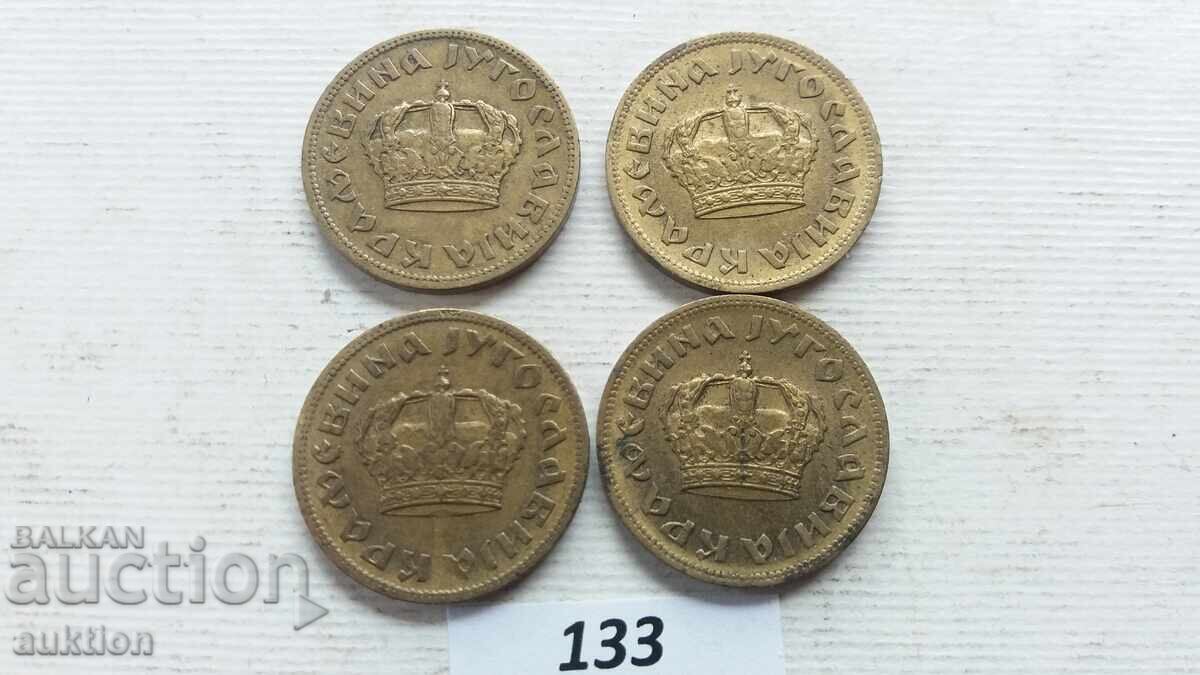 LOT DE 4 BUCĂȚI A CÂTE 1 DINAR 1938 - 6