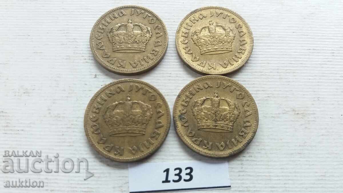 LOT DE 4 BUCĂȚI A CÂTE 1 DINAR 1938 - 7