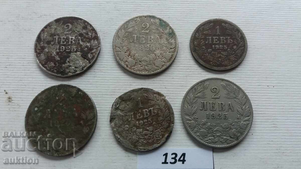 Аукцион КОЛЕКЦИЯ ОТ 1 И 2 ЛЕВА 1925 ГОДИНА СЪС И БЕЗ ЧЕРТА