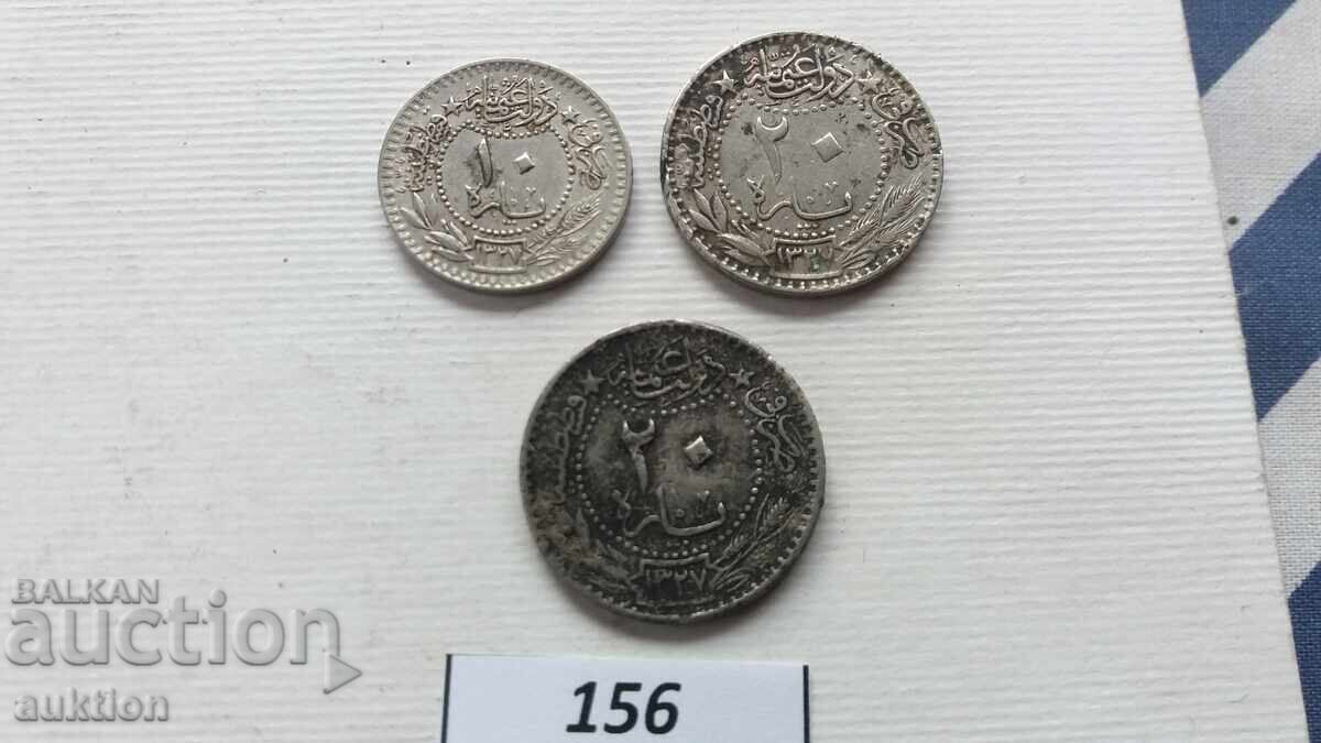 Licitație LOT DE TREI MĂȘTI OTOMANE - MONEDE OTOMANE
