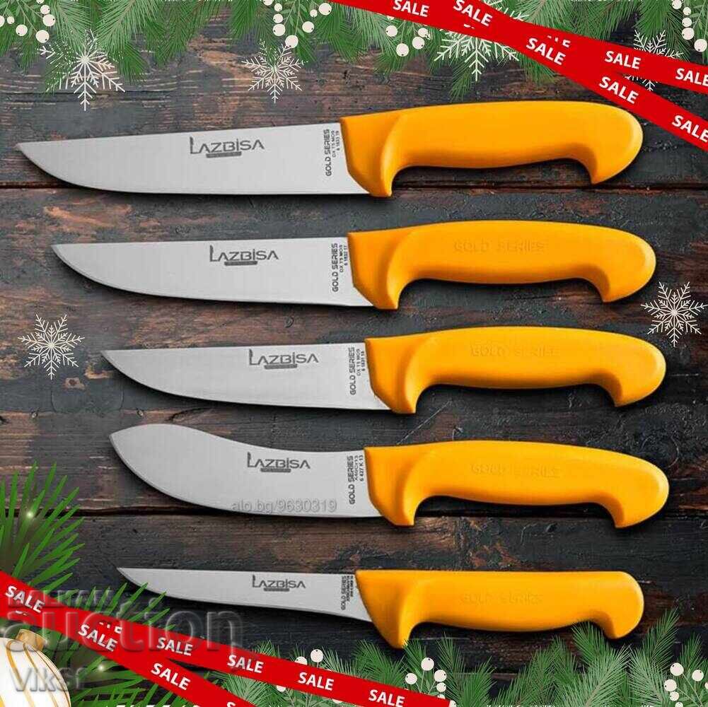 Σετ με 5 ποιοτικά τουρκικά μαχαίρια κρεοπωλείου με τιμή € 33.50 | 65.52 BGN