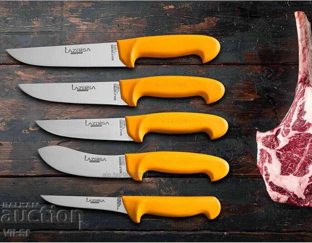 Παράδοση Σετ με 5 ποιοτικά τουρκικά μαχαίρια κρεοπωλείου