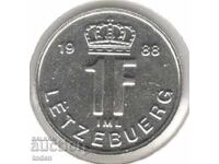 Luxembourg-1 Franc-1988-KM# 63-Jean