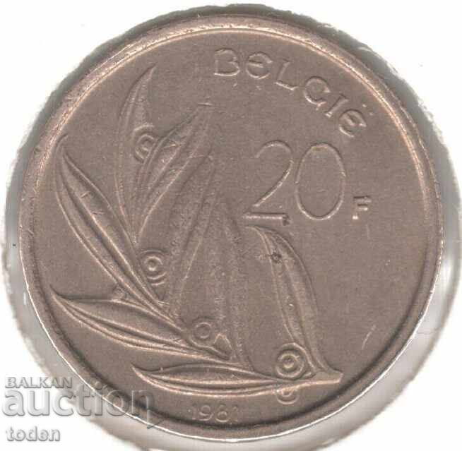 Belgia-20 Franci-1982-KM# 160-Baudouin I, text în neerlandeză