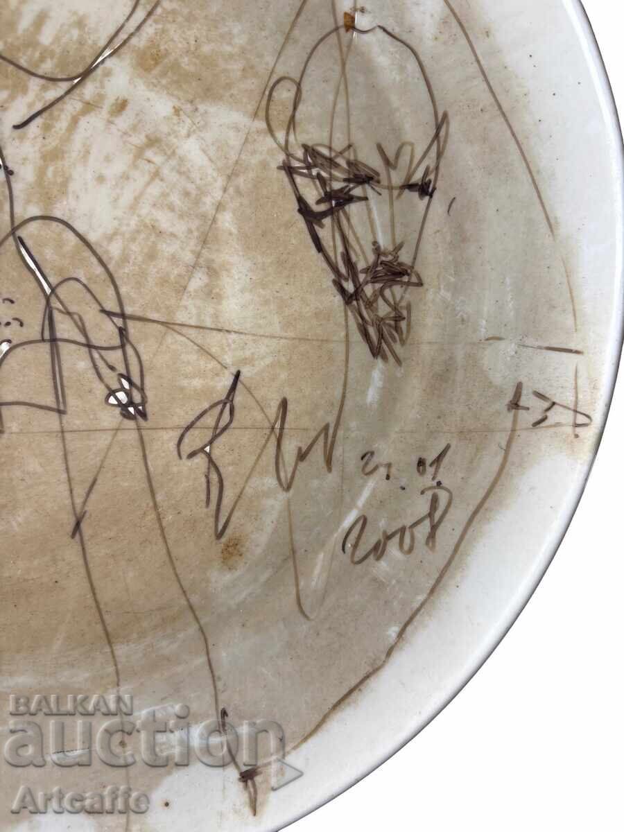 Georgi Trifonov - platou din porțelan pictat, 2008, semnat - 5