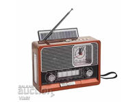 Ρετρό Ραδιόφωνο EVCHE, EC-2113BTS, Bluetooth, Ηλιακό πάνελ, FM