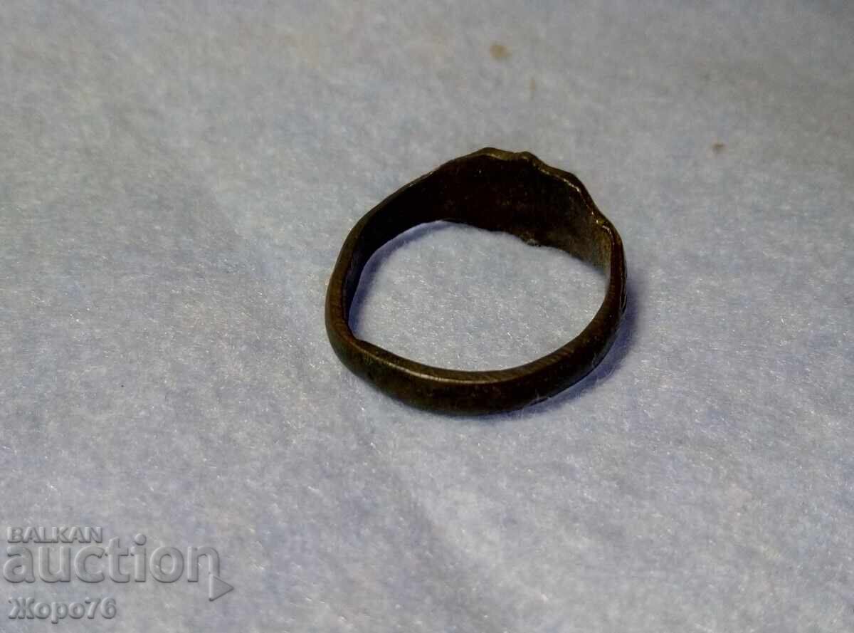 1909 Bulgarian CAST PATRIOTIC / COMMEMORATIVE RING - 5