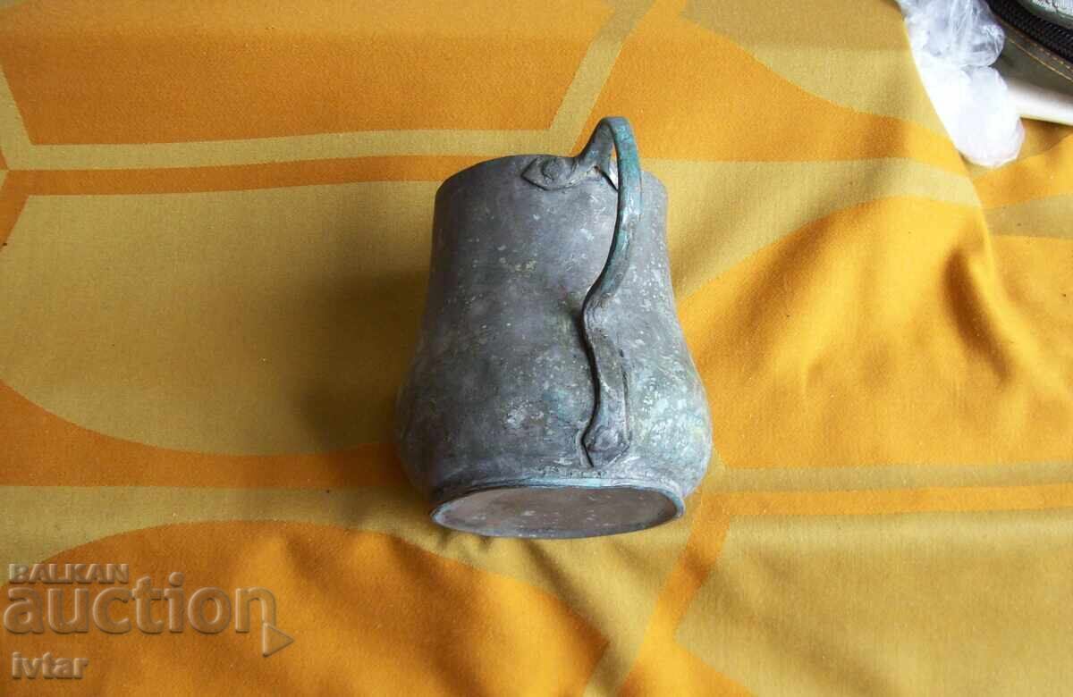 Auction  Old copper vessel, small pitcher, cup - 3