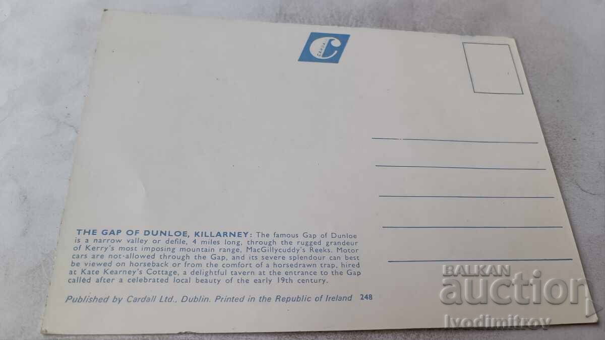 Ταχυδρομική κάρτα Co. Kerry The Gap of Dunloe, Killarney με τιμή € 0.43 | 0.84 BGN