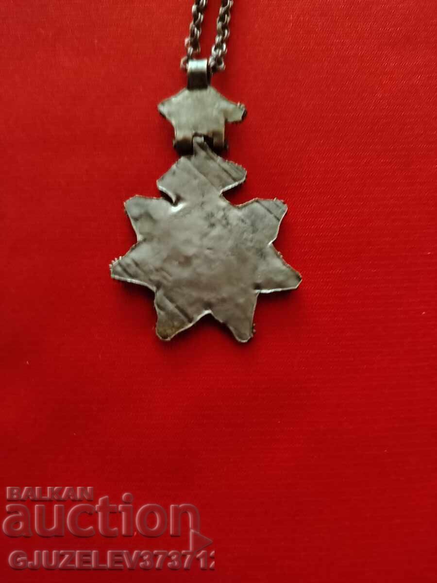 COLIER VINTAGE DIN ARGINT ETIOPAN CU ZALE LIPITE - 7