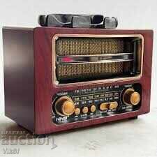 Auction Retro radio NNS NS-6637BT - FM, AM and SW+USB and TF Auction Retro radio NNS NS-6637BT - FM, AM and SW+USB and TF