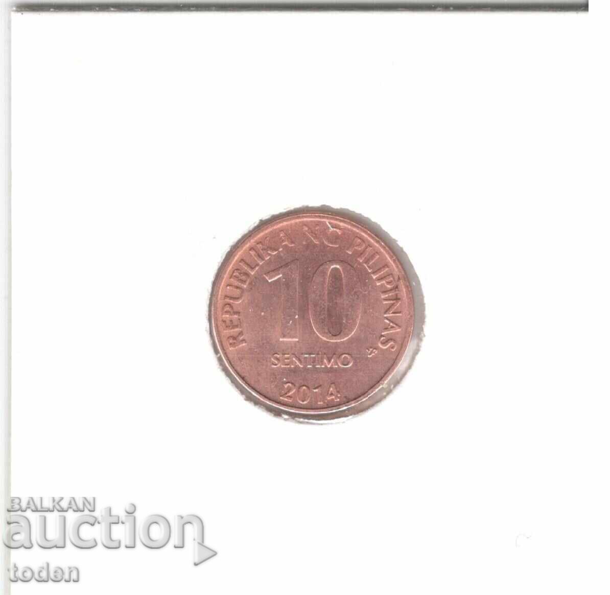 Licitație Filipine-10 Sentimo-2014 Pl-KM# 270.2