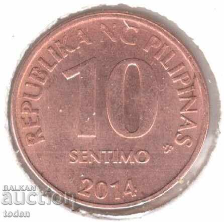 Filipine-10 Sentimo-2014 Pl-KM# 270.2