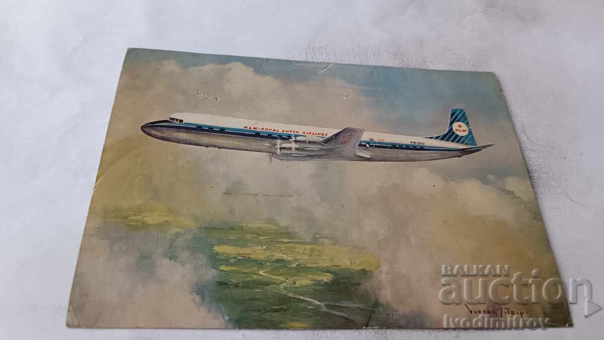 Carte poștală KLM DOUGLAS DC-7C