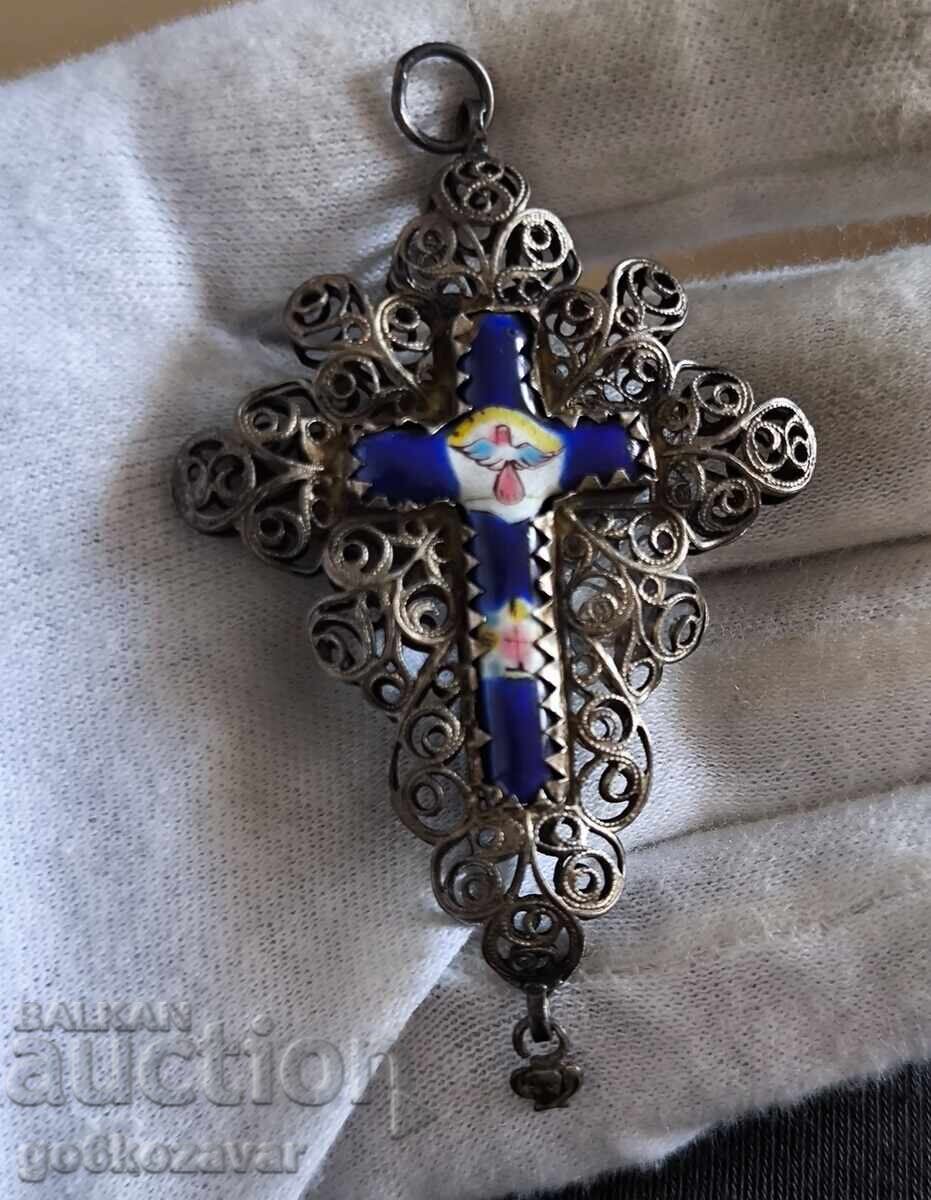 Δημοπρασία ΑΣΗΜΕΝΟΣ ΕΜΑΓΙΕ ΦΙΛΙΓΚΡΑΝ ΣΤΑΥΡΟΣ, ΜΟΝΑΔΙΚΟΣ! 19ος αιώνας