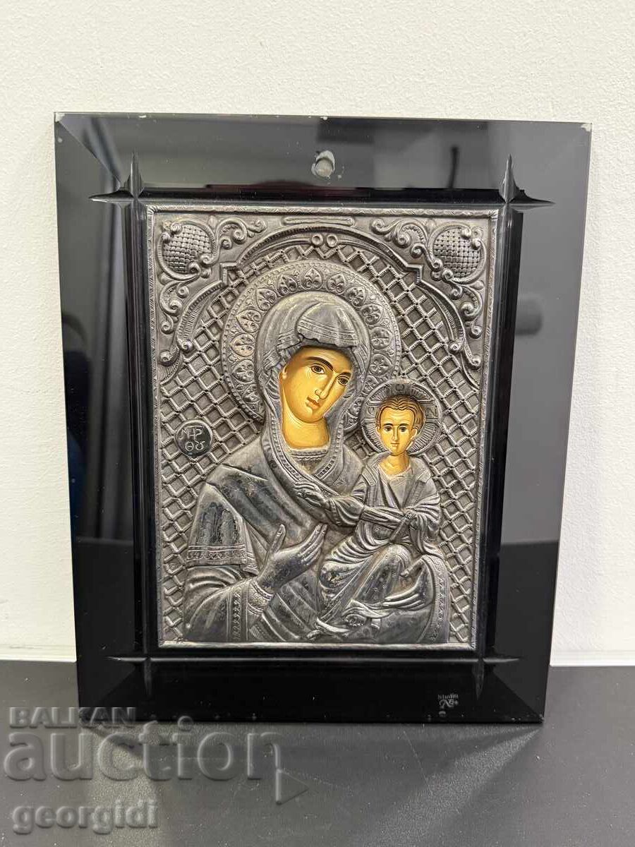 Silver icon - Virgin Mary with the Child. No. 8100