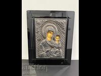 Icoană din argint - Maica Domnului cu Pruncul. Nr. 8100