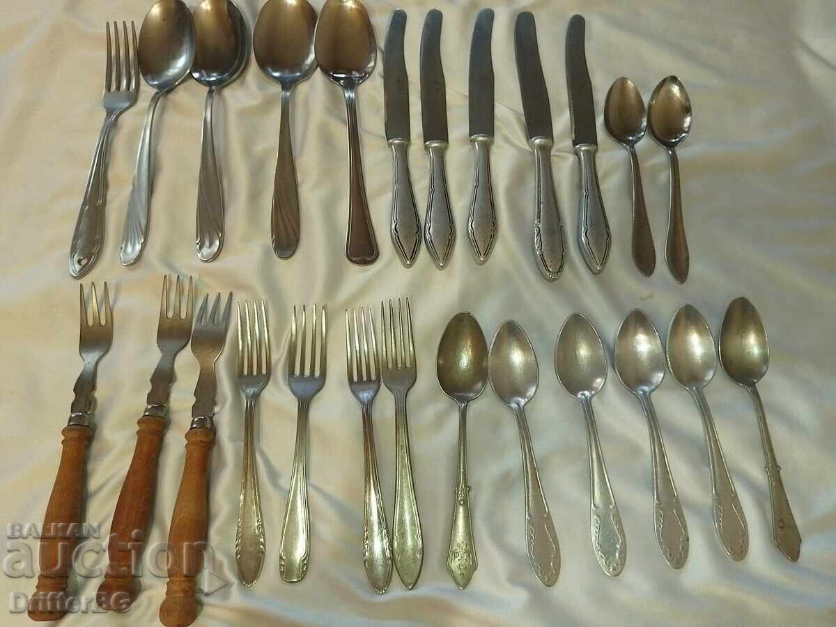 Lot mare de tacâmuri retro bulgărești – Alpaca și Inox