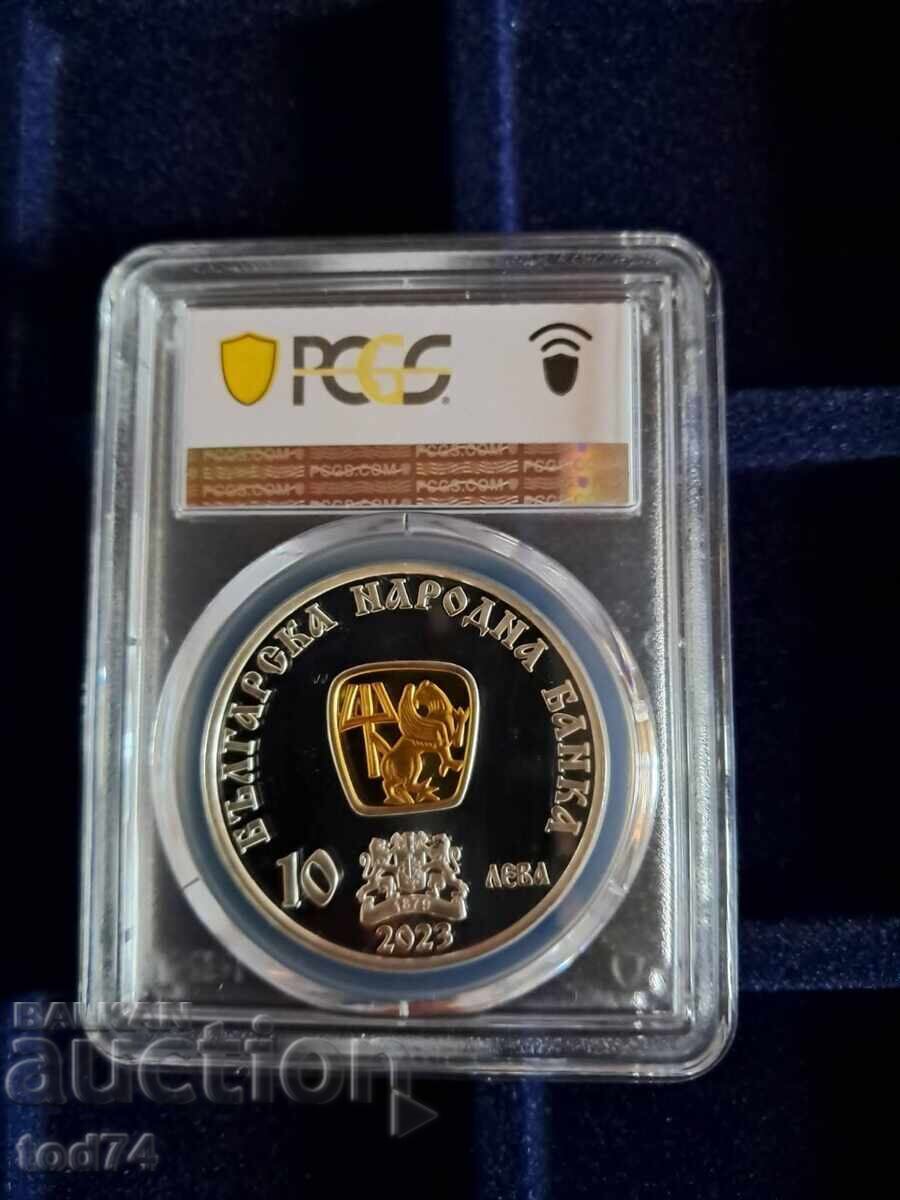 TOP GRADE 10 leva 2023 Țarul Mihail Șișman al III-lea PCGS PR70DCAM cu preț € 470.00 | 919.24 BGN