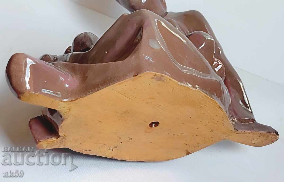 "На пазара" - керамика  малка пластика. - 7