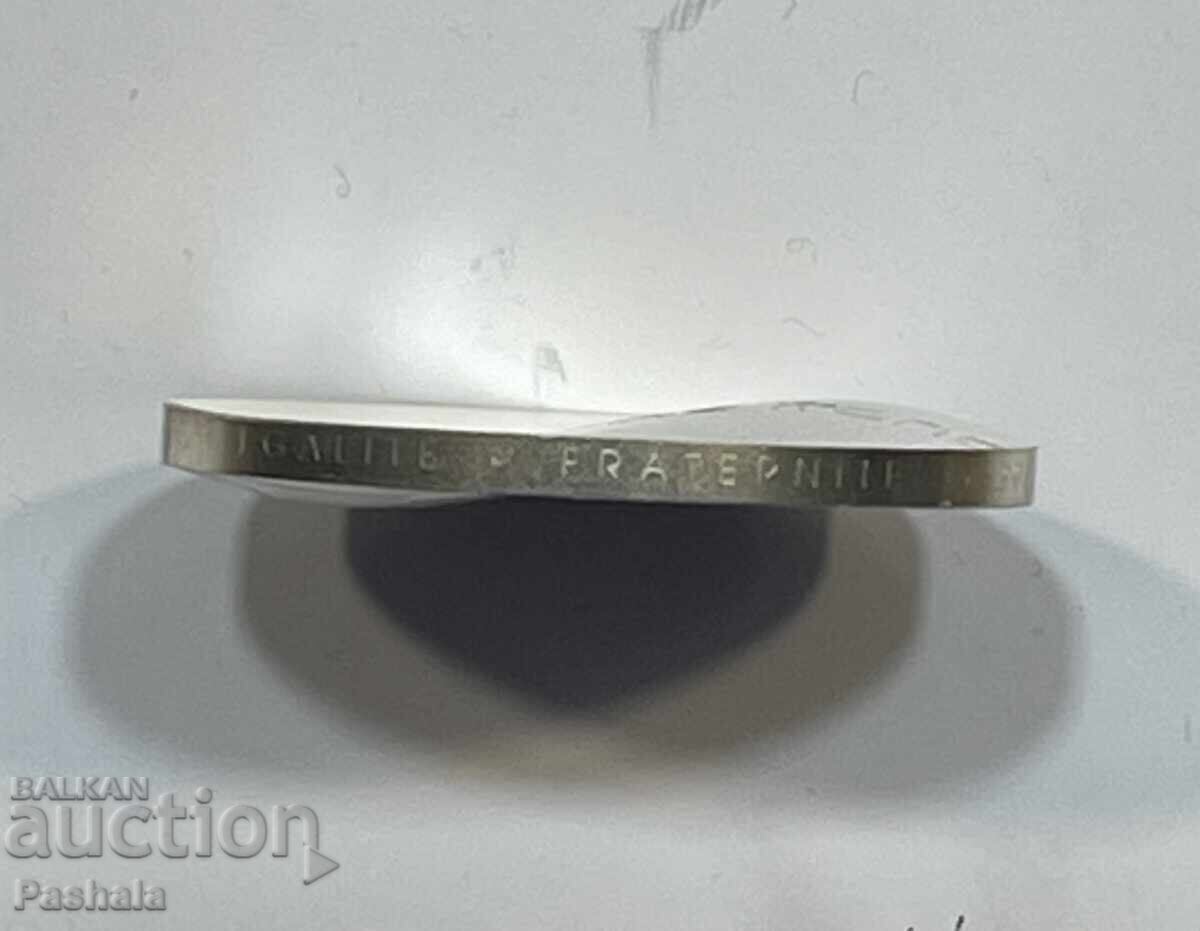 Δημοπρασία Γαλλία 1 φράγκο 2001. Τελευταίο φράγκο. Σπάνιο