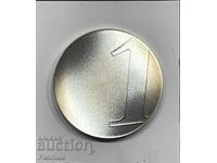 Франция 1 франк 2001 г. Последен франк . Рядка.