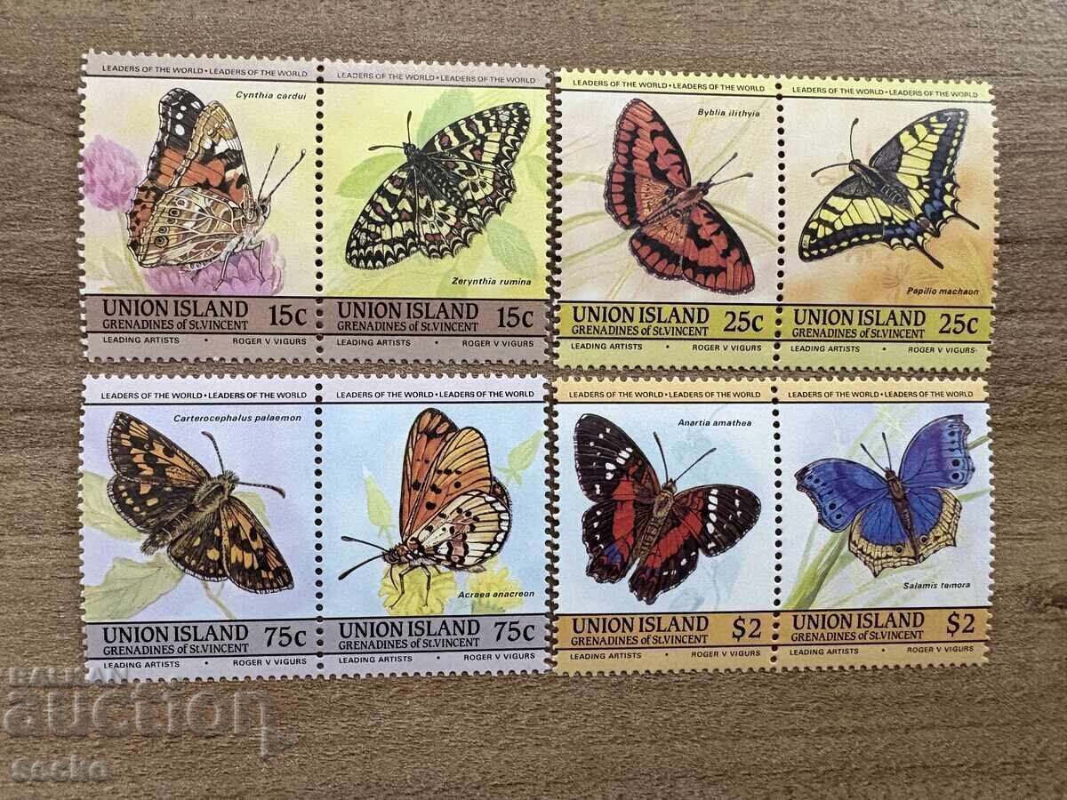 Insula Unirii - Fluturi (1985) MNH