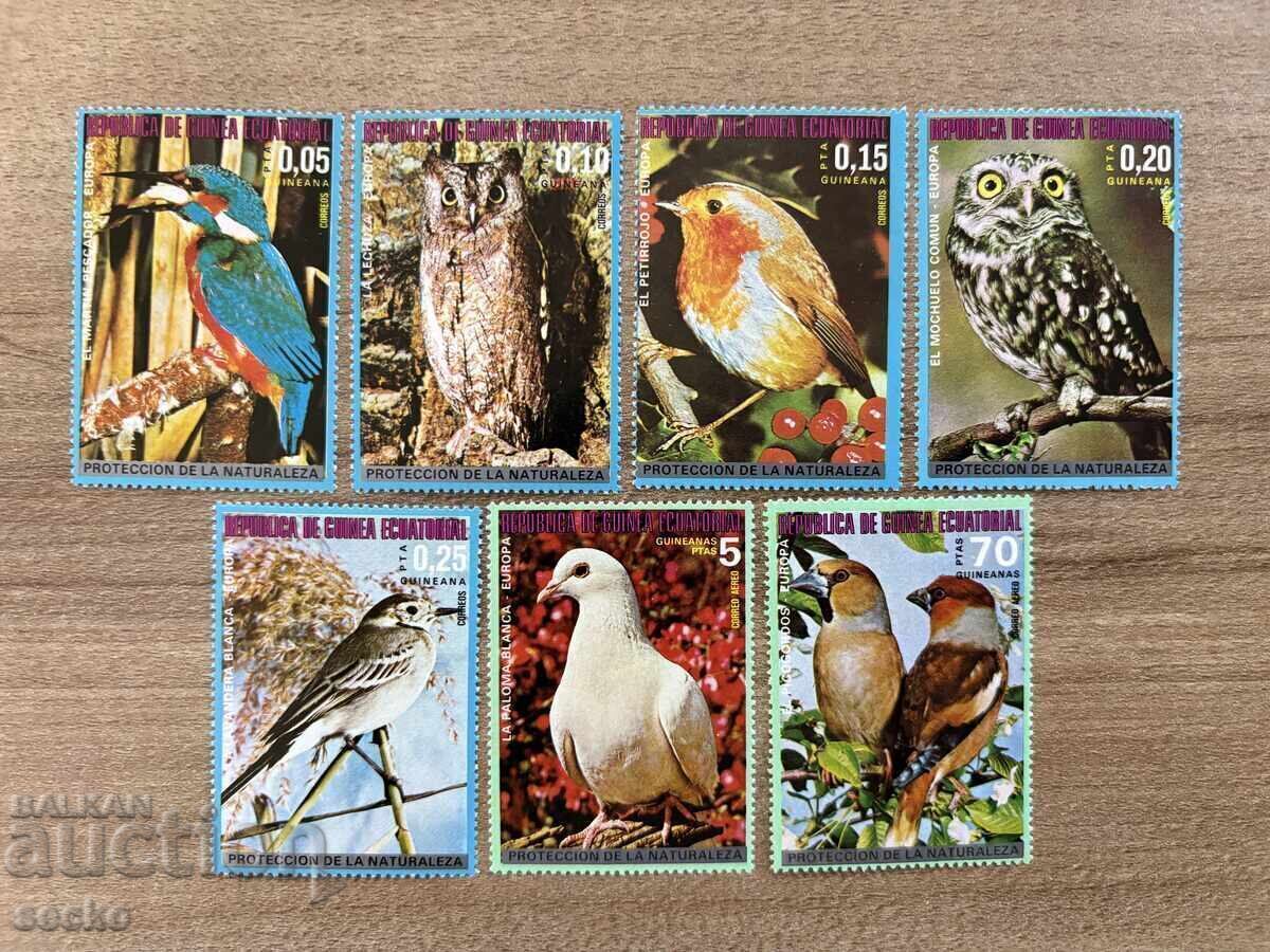 Guineea Ecuatorială - Păsări Europene (1976) MNH